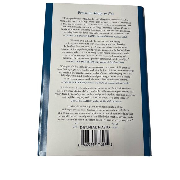 Ready or Not Hardcover Book by Madeline Levine PhD Parenting Teens Kids - Picture 2 of 4